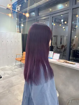 ロング カラー 赤み無し柔らかカラー 【梅田】madokaのヘアスタイル