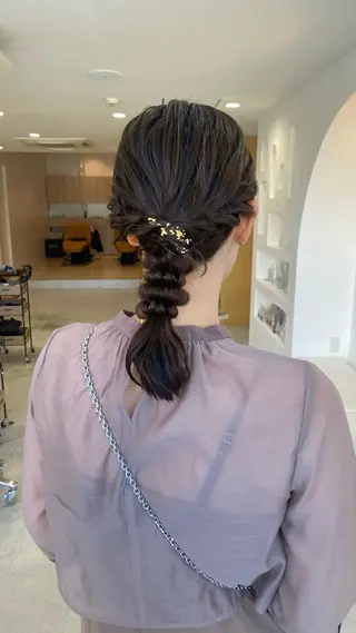 ミディアム ヘアアレンジ 黒木 心温のヘアスタイル