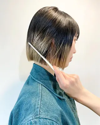 ミディアム カラー パーマ、髪質改善 菊地美月のヘアスタイル