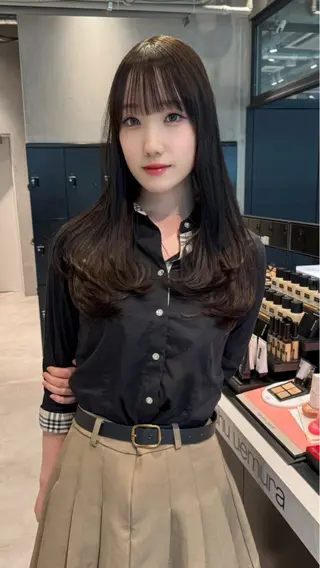 セミロング 小田 晃瑛のヘアスタイル