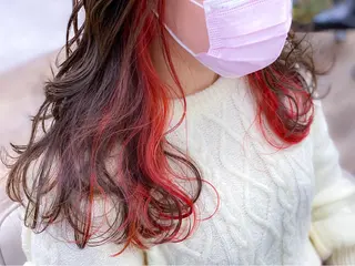 ロング カラー louwe 武藤幸世のヘアスタイル