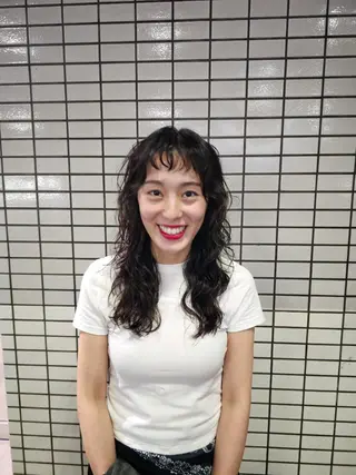 パーマ セミロング 片岸 信征のヘアスタイル