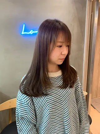 ロング 縮毛矯正/韓国ヘア /ブリーチ/柴山のヘアスタイル