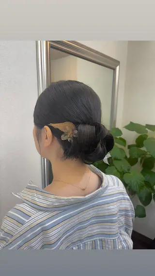 セミロング カラー ヘアアレンジ 隠れ家サロンso you所属・yukimi .のヘアスタイル