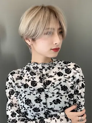 ショート HARUKI MINATO JAPAN福岡所属・モテ髪レイヤー /韓国ヘアNOBUのヘアスタイル