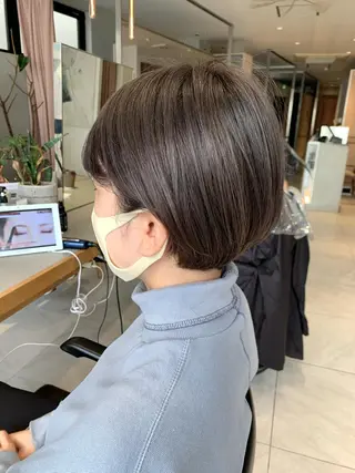 ショート カラー SALOWIN表参道　arist店所属・柔らか透け感カラー 🌿ムロヤリョウスケのヘアスタイル