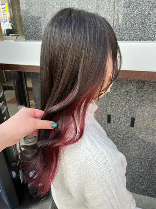 ロング カラー 韓国/インナーカラー 🍑YUI🍑のヘアスタイル