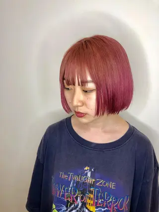 ショート カラー 美髪改善・ストレート 🌿エクステ/カンジのヘアスタイル