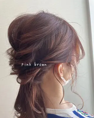 セミロング カラー ヘアアレンジ noppo所属・NOPPO 和泉市 美容室／奥村　飛鳥のヘアスタイル