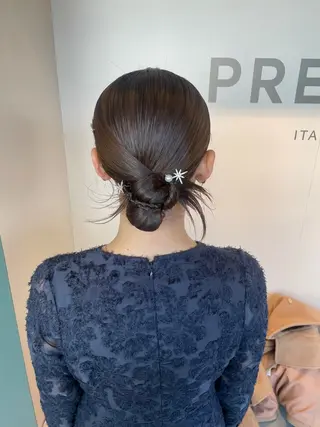 セミロング ヘアアレンジ ヘアセット ✴︎Mai✴︎銀座のヘアスタイル