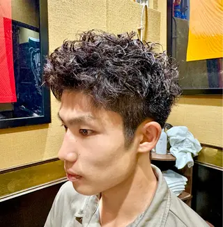 ショート パーマ メンズ ヒロ銀座プレミアムバーバー赤坂店所属・藤沼 唯斗※注意事項必読※のヘアスタイル
