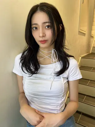 ロング 高山 沙来/レイヤー カット/髪質改善艶髪のヘアスタイル