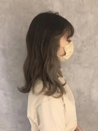 セミロング カラー 美髪矯正/髪質改善/ 艶髪🤍伊藤梨紗のヘアスタイル