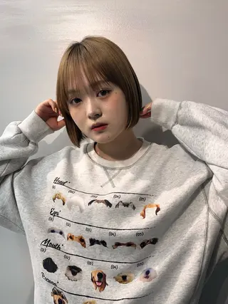 ショート 💫ハイトーンボブ/ HARU💫のヘアスタイル