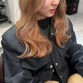 セミロング カラー 【韓国ヘア×透明感 カラー】笹谷 莉未のヘアスタイル