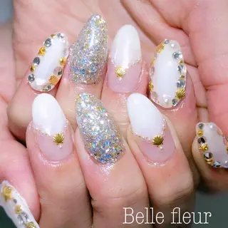 セミロング ネイル Belle fleurのネイルデザイン