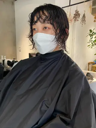 セミロング カラー パーマ ヘアアレンジ メンズ キッズ ネイル マツエク・マツパ パーマスタイル🔅 sayacaのヘアスタイル