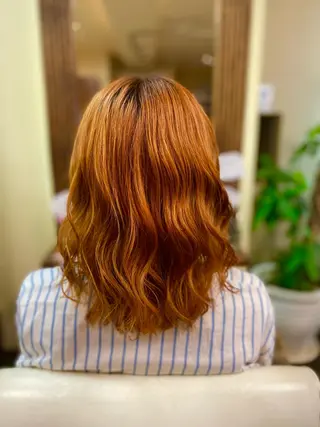 ミディアム カラー ヘアアレンジ 加藤 瑠美のヘアスタイル