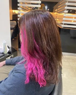 セミロング カラー ヘアアレンジ DISCOHAIRsanc（ルジャルダン町田）所属・烏山 達也のヘアスタイル