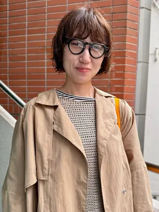 ショート カラー パーマ 千堂 真由のヘアスタイル