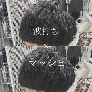 ミディアム メンズ メンズパーマ/ メッシュ😎タクミのヘアスタイル