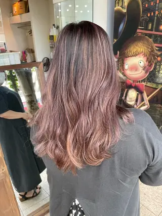 セミロング カラー 高野 真弥のヘアスタイル