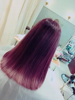 ロング カラー ブリーチカラー🌈 嘉名 真樹のヘアスタイル