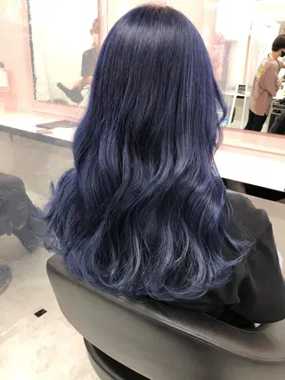 セミロング カラー ワインレッド 🍒KAHOのヘアスタイル