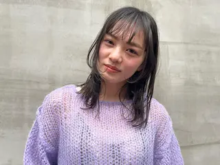 セミロング カラー 矢場町/栄/上前津/ 佐藤祐希のヘアスタイル