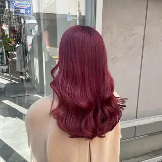 セミロング カラー 大人っぽ♡上品な暖色 ♡ブリーチなし♡のヘアスタイル