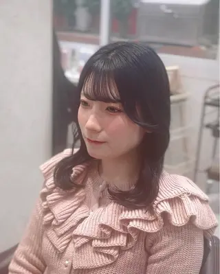 ミディアム カラー suzuka/透明感 カラー 美髪縮毛矯正のヘアスタイル