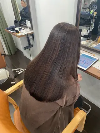 セミロング カラー ヘアアレンジ 🍒ᩚ名駅/艶髪 縮毛矯正/あゆ🍒ᩚのヘアスタイル