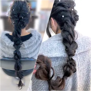 ロング ヘアアレンジ これた🧸ヘアメ職人 ♡髪質改善♡カラーのヘアスタイル
