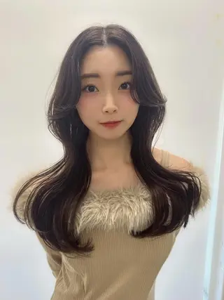 カラー 冬の透明感暗髪❄️ 上野BABY❄️のヘアスタイル