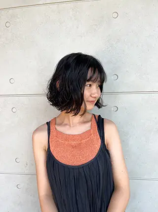 ショート パーマ ボブパーマ/レイヤー カット/KINAMIのヘアスタイル