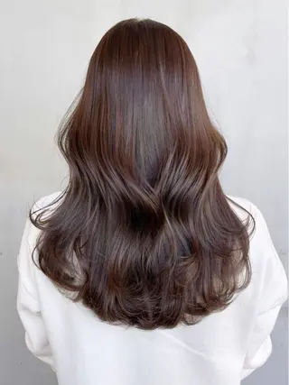 ミディアム カラー パーマ 森山 陽菜のヘアスタイル