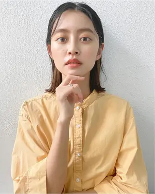 ミディアム クロスパーマ× 透明感カラー✂︎のヘアスタイル