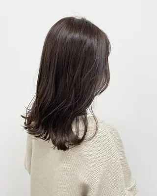 セミロング カラー ヘアアレンジ 酸性縮毛矯正🧴韓国 レイヤー/髪質改善のヘアスタイル