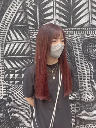 ロング カラー ヘアアレンジ haco+所属・🌈派手髪エクステ ブレイズ🌈ひろとのヘアスタイル