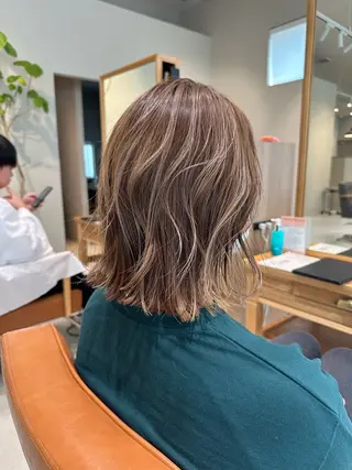 ミディアム カラー 永野 真也のヘアスタイル