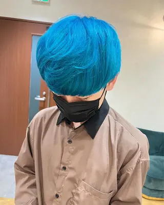 ショート カラー メンズ ARIA💎縮毛矯正 ブリーチ💎複雑履歴のヘアスタイル