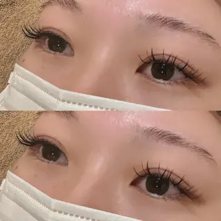 マツエク・マツパ 透明感カラー/顔周り カット/レイヤーにかのヘアスタイル