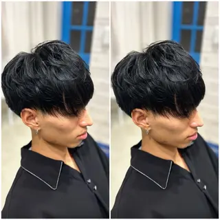 ミディアム メンズ 次世代シールエクステ 錦糸町村上拓真のヘアスタイル