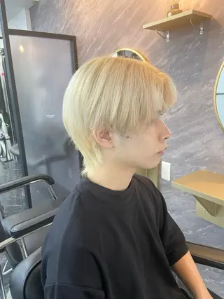 ミディアム カラー メンズ ミルボンAujua認定サロン Ria OSAKA 梅田所属・メンズ、エクステ特化 Ryuのヘアスタイル