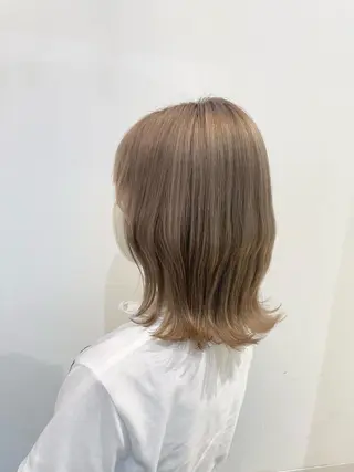 ミディアム カラー 髪質改善カラー🤍 エクステ✨君島由実子のヘアスタイル