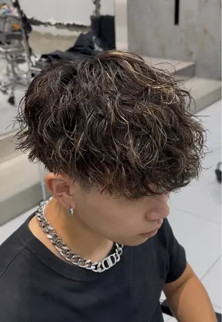 ショート パーマ メンズ fifth大分所属・fifth_Oita 安藤海哉のヘアスタイル
