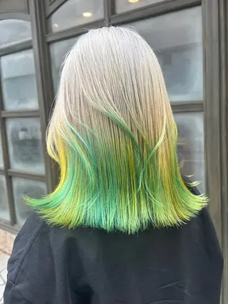 セミロング ハイトーン/渋谷 かわいみきとのヘアスタイル