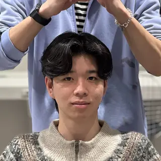 メンズ 曲がる縮毛/カルマパ ーマ/池袋/横村大全のヘアスタイル