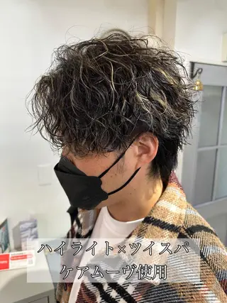 ミディアム カラー パーマ メンズ メンズ専門 Stylist吉川のヘアスタイル