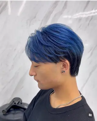 ミディアム ⭐️メンズ特化⭐️ パーマ　カラーのヘアスタイル
